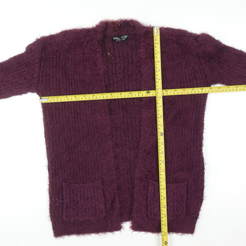 Select Womens Purple Long Sleeve Knit Cardigan UK 12