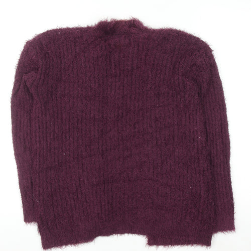 Select Womens Purple Long Sleeve Knit Cardigan UK 12