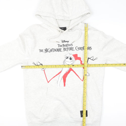 Primark Women’s Grey Nightmare Before Christmas Hoodie XS Disney Pullover