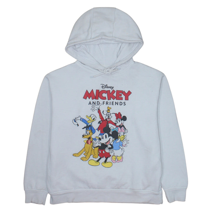 Disney Primark Women White Mickey & Friends Hoodie Size S 10/12
