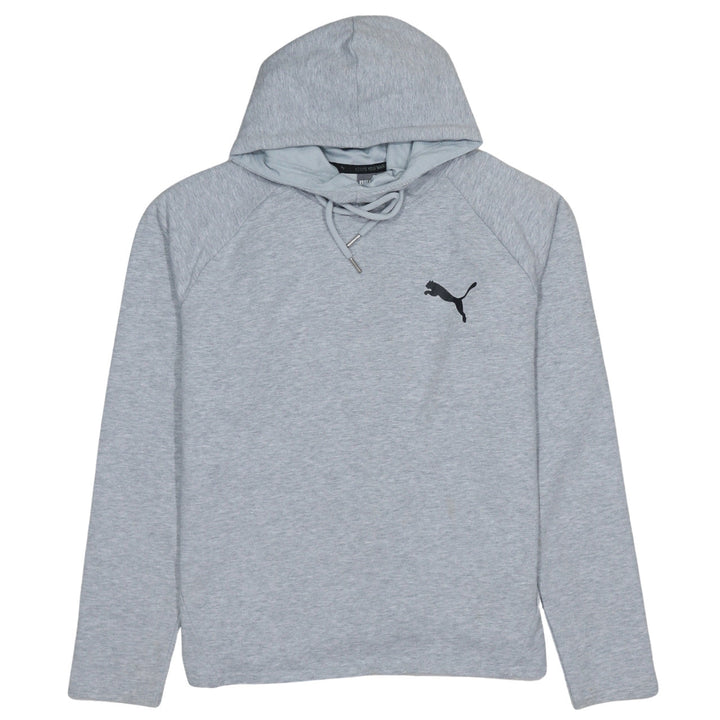 Puma Womens Grey Hoodie Size 14 Pullover Drawstring Logo Sweatshirt