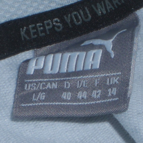 Puma Womens Grey Hoodie Size 14 Pullover Drawstring Logo Sweatshirt