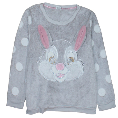 Tu Disney Thumper Grey Fleece Long Sleeve Pyjama Top Women’s Size 22