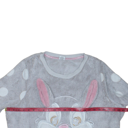 Tu Disney Thumper Grey Fleece Long Sleeve Pyjama Top Women’s Size 22