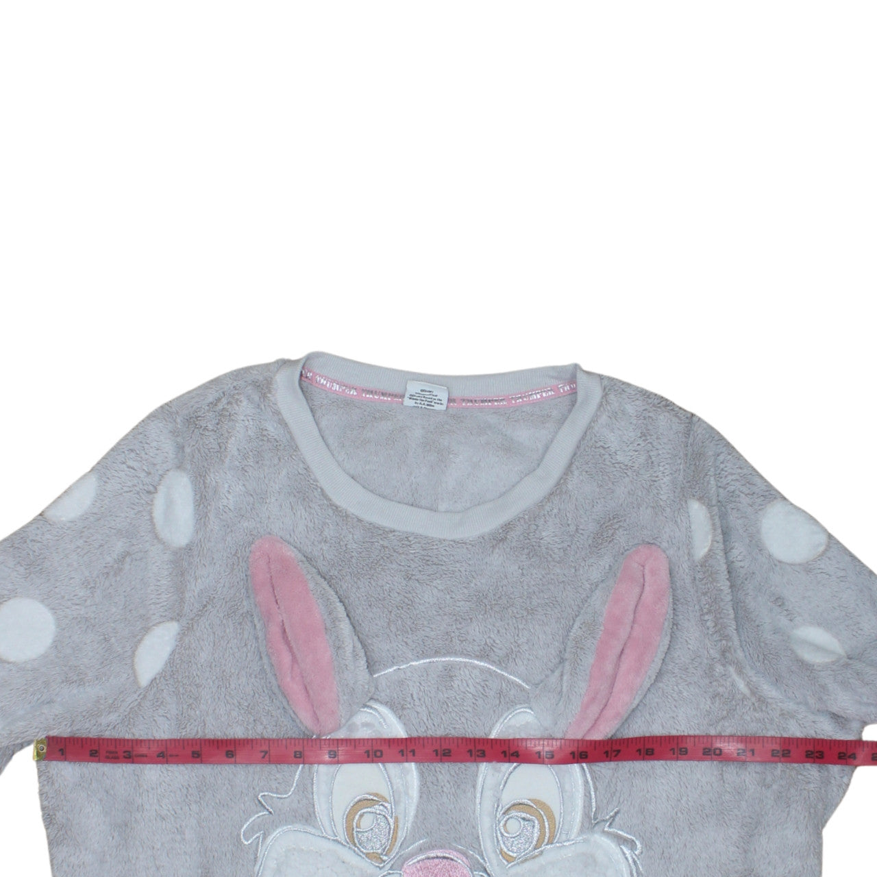 Tu Disney Thumper Grey Fleece Long Sleeve Pyjama Top Women’s Size 22