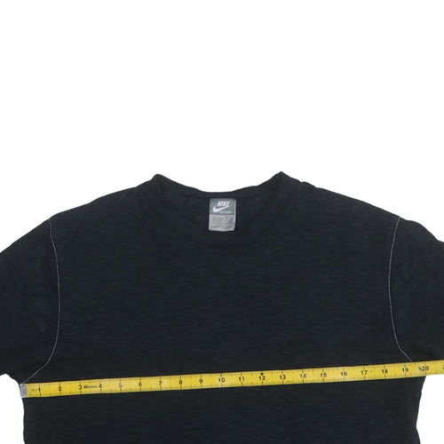 Nike Men's Black Long Sleeve Crew Neck Cotton T-Shirt L