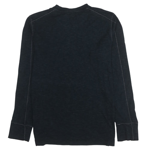 Nike Men's Black Long Sleeve Crew Neck Cotton T-Shirt L