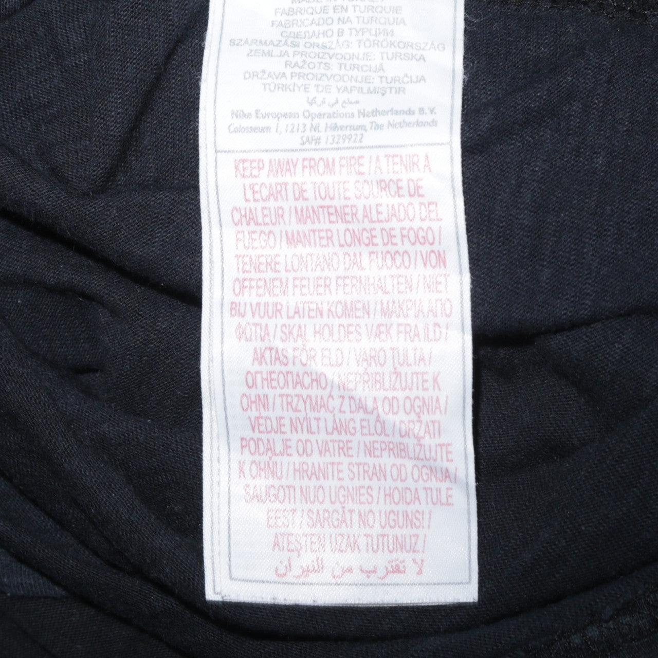 Nike Men's Black Long Sleeve Crew Neck Cotton T-Shirt L