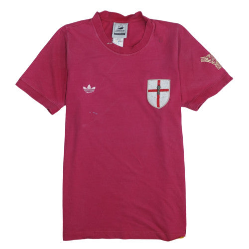 Adidas Womens Red England France 98 T-Shirt Size M Short Sleeve Sports Top