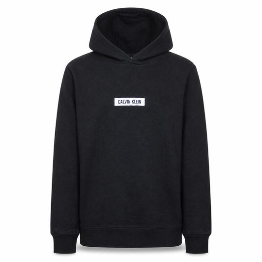 Front view of Calvin Klein Performance Men's Black Pullover Hoodie, size S