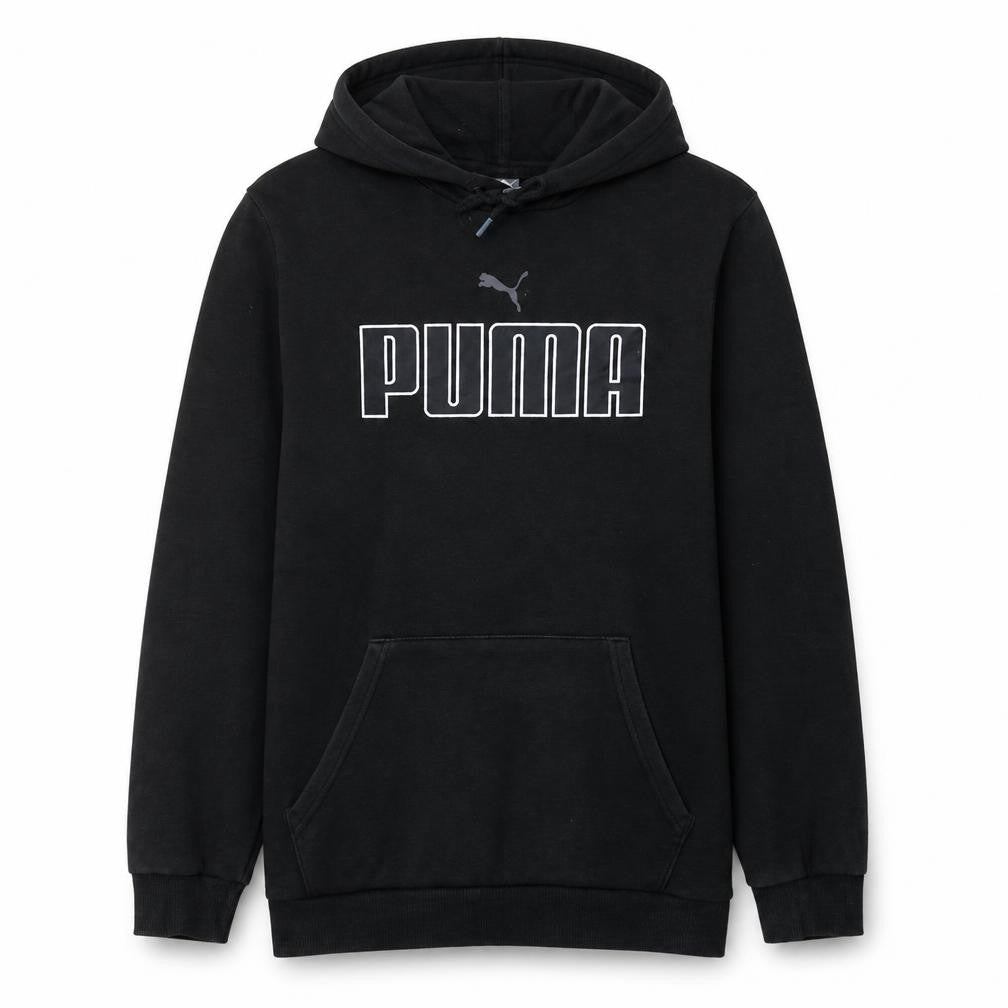 Puma Men's Black Pullover Hoodie M Fleece Graphic Sportswear