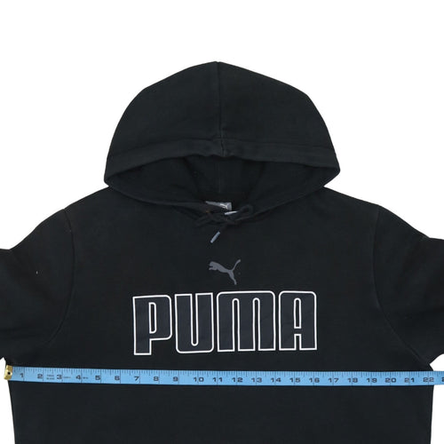 Puma Men's Black Pullover Hoodie M Fleece Graphic Sportswear