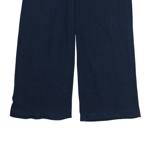 U.S. Polo Assn. Women's Blue Cotton Wide-Leg Sweatpants Size 14
