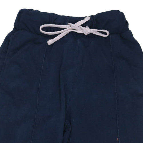 U.S. Polo Assn. Women's Blue Cotton Wide-Leg Sweatpants Size 14