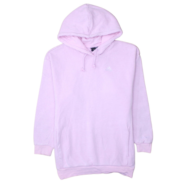 Adidas Women Pink Pullover Hoodie 2XS Cotton Blend Hooded Sweatshirt