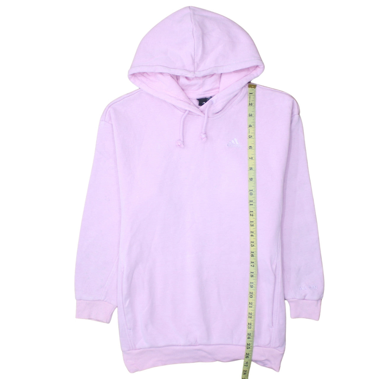 Adidas Women Pink Pullover Hoodie 2XS Cotton Blend Hooded Sweatshirt