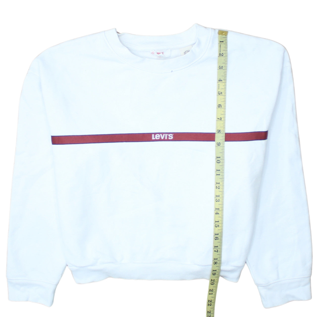 Levi's Women's White Crew Neck Pullover Sweatshirt Small