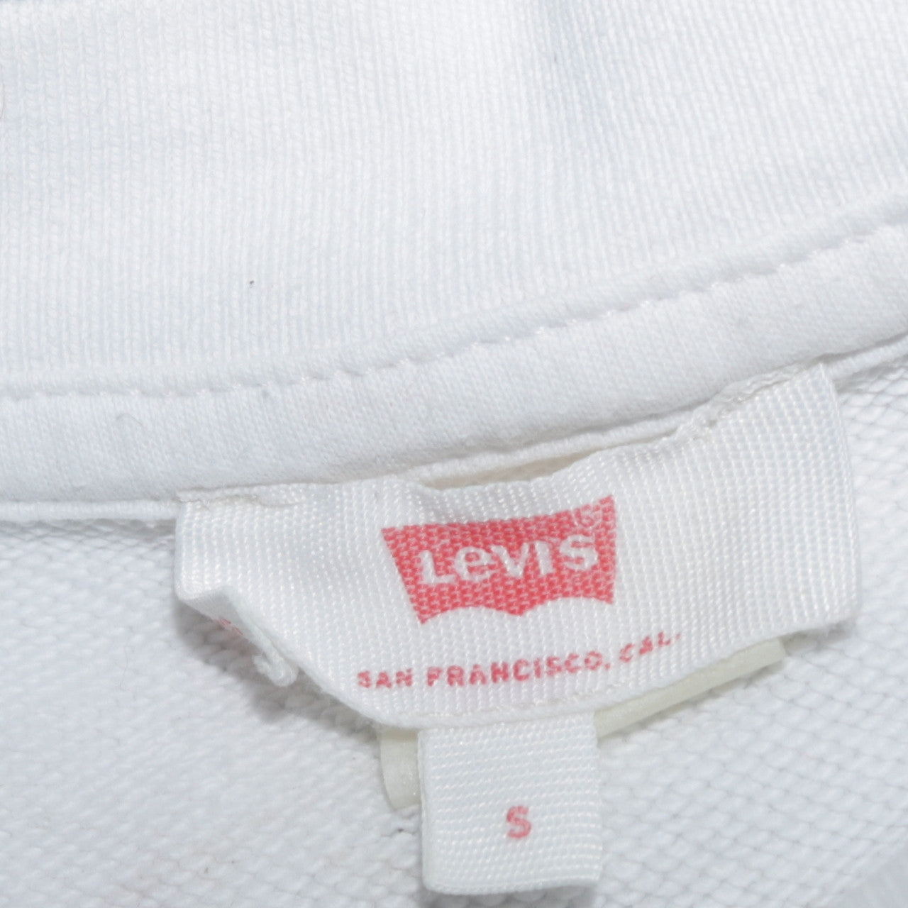 Levi's Women's White Crew Neck Pullover Sweatshirt Small