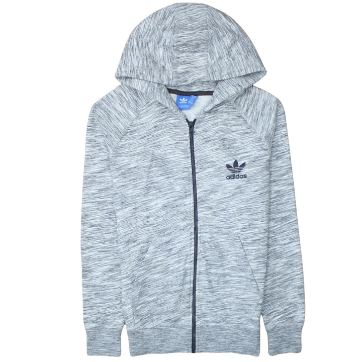 Adidas Women’s Grey Full Zip Hoodie Size 14 Cotton Blend