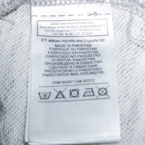 Adidas Women’s Grey Full Zip Hoodie Size 14 Cotton Blend