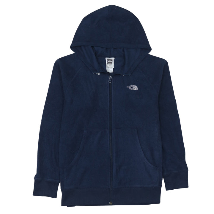 The North Face Boys Navy Blue Full Zip Fleece Hoodie L/G