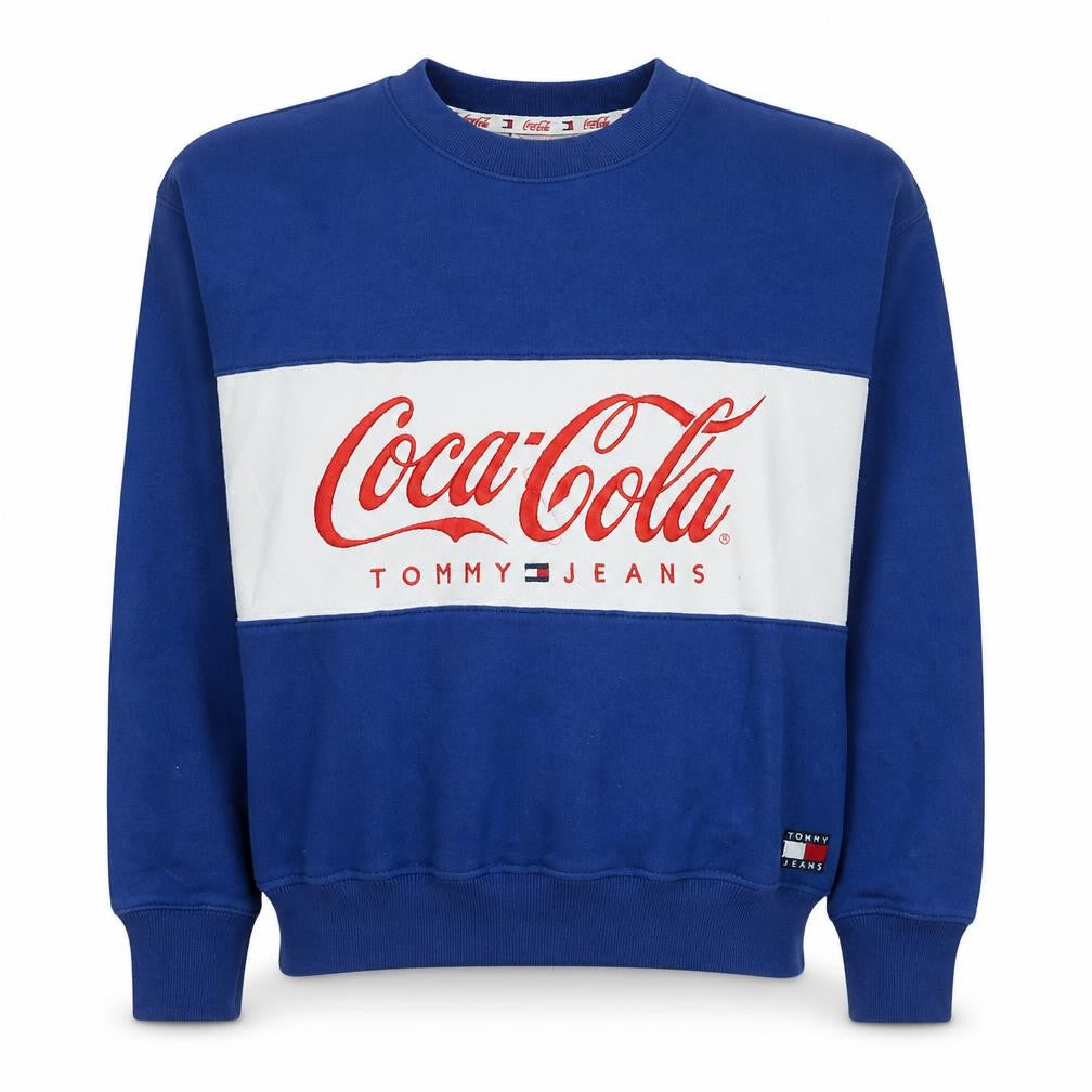 Tommy Jeans Women Blue Coca-Cola Crew Neck Sweatshirt M