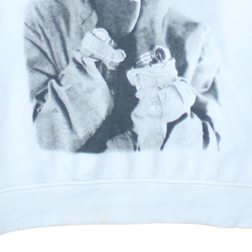 2Pac Women's White Graphic Pullover Hoodie Size S