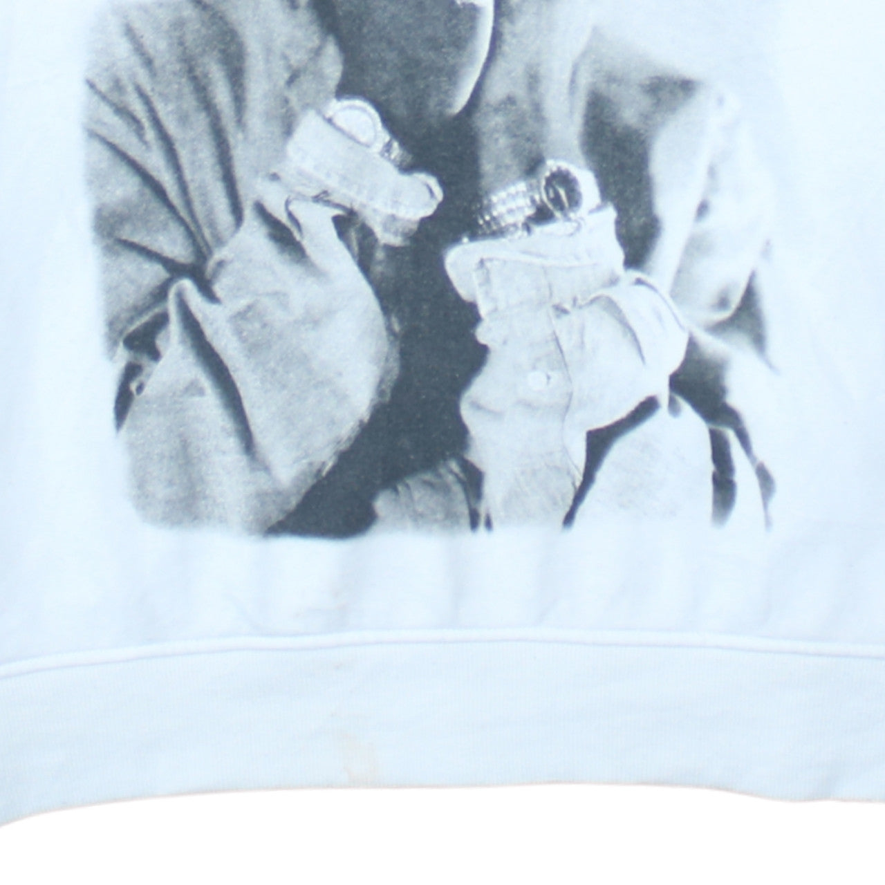 2Pac Women's White Graphic Pullover Hoodie Size S