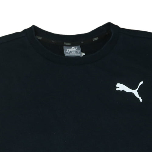 Puma Men's Black Small Crew Neck Pullover Sweatshirt
