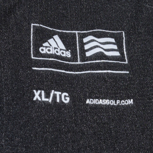 Adidas Men's Black XL 1/4 Zip Logo Golf Sweatshirt
