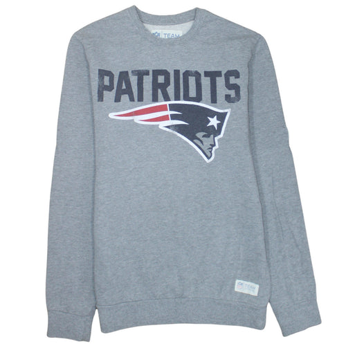 Tu Men Grey Patriots Graphic Crew Neck Sweatshirt Size S