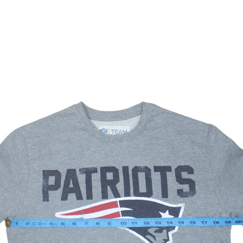 Tu Men Grey Patriots Graphic Crew Neck Sweatshirt Size S