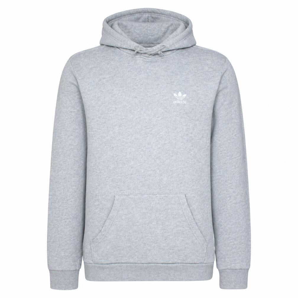 Front view of Adidas Men’s Grey Pullover Hoodie XS Regular Fit Fleece