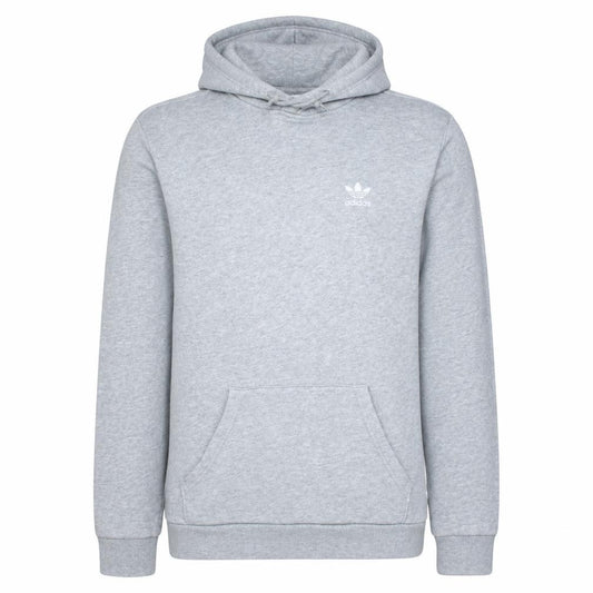 Front view of Adidas Men’s Grey Pullover Hoodie XS Regular Fit Fleece