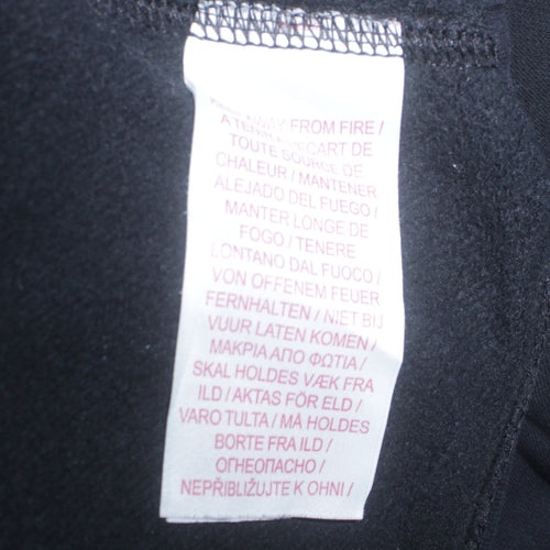 Nike Boys Black XL Pullover Hoodie with Multi Logo Print