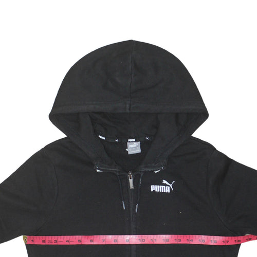 Puma Women's Black Full Zip Hoodie Small Cotton Blend Casual Wear