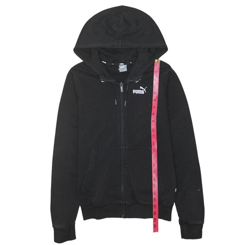 Puma Women's Black Full Zip Hoodie Small Cotton Blend Casual Wear
