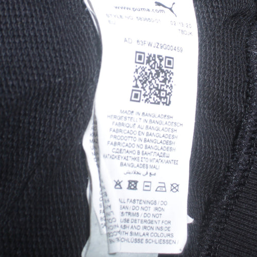 Puma Women's Black Full Zip Hoodie Small Cotton Blend Casual Wear