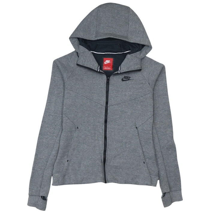 Nike Women’s Grey Full Zip Hoodie Size S Fleece Lined Sportswear