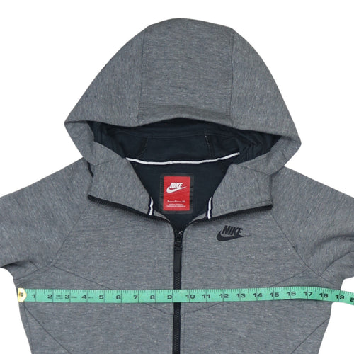 Nike Women’s Grey Full Zip Hoodie Size S Fleece Lined Sportswear