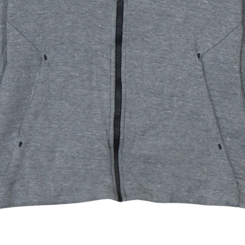 Nike Women’s Grey Full Zip Hoodie Size S Fleece Lined Sportswear