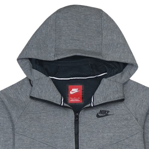 Nike Women’s Grey Full Zip Hoodie Size S Fleece Lined Sportswear