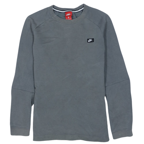 Nike Men's Grey Crew Neck Pullover Sweatshirt Size S