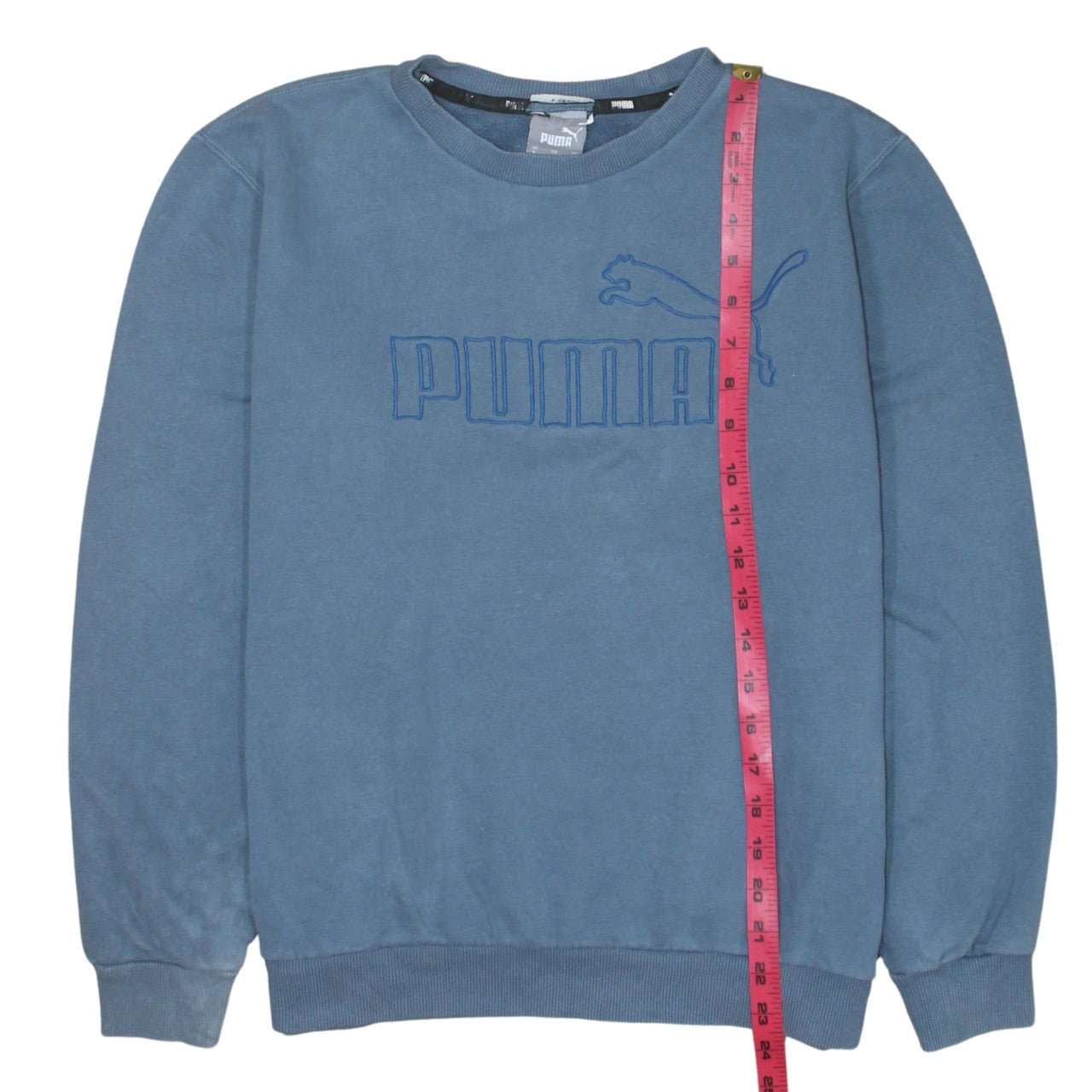 Puma Women's Blue Crew Neck Pullover Sweatshirt Medium