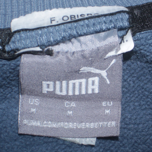 Puma Women's Blue Crew Neck Pullover Sweatshirt Medium