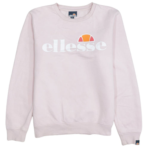 Ellesse Girls Pink Logo Crew Neck Long Sleeve Pullover Sweatshirt 13-14Y