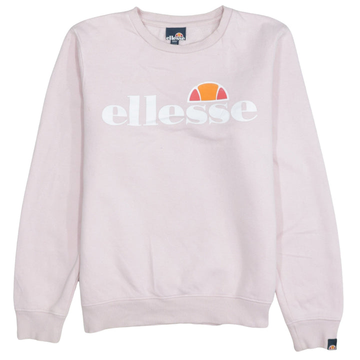 Ellesse Girls Pink Logo Crew Neck Long Sleeve Pullover Sweatshirt 13-14Y