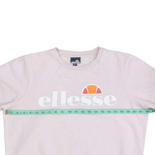 Ellesse Girls Pink Logo Crew Neck Long Sleeve Pullover Sweatshirt 13-14Y