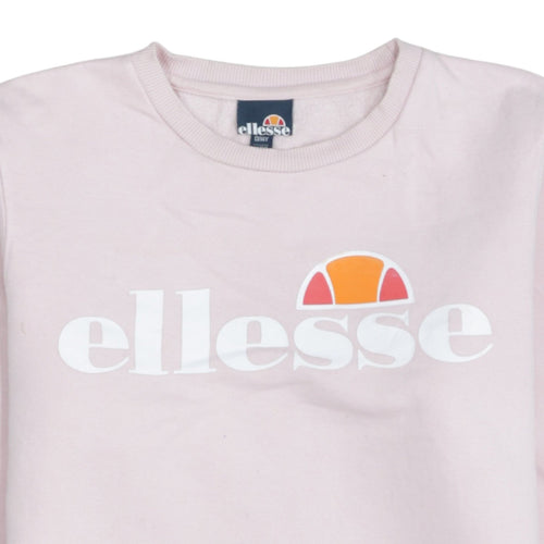 Ellesse Girls Pink Logo Crew Neck Long Sleeve Pullover Sweatshirt 13-14Y