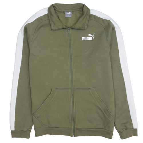 Puma Men's Green Full Zip Sweatshirt Jacket M Sportswear